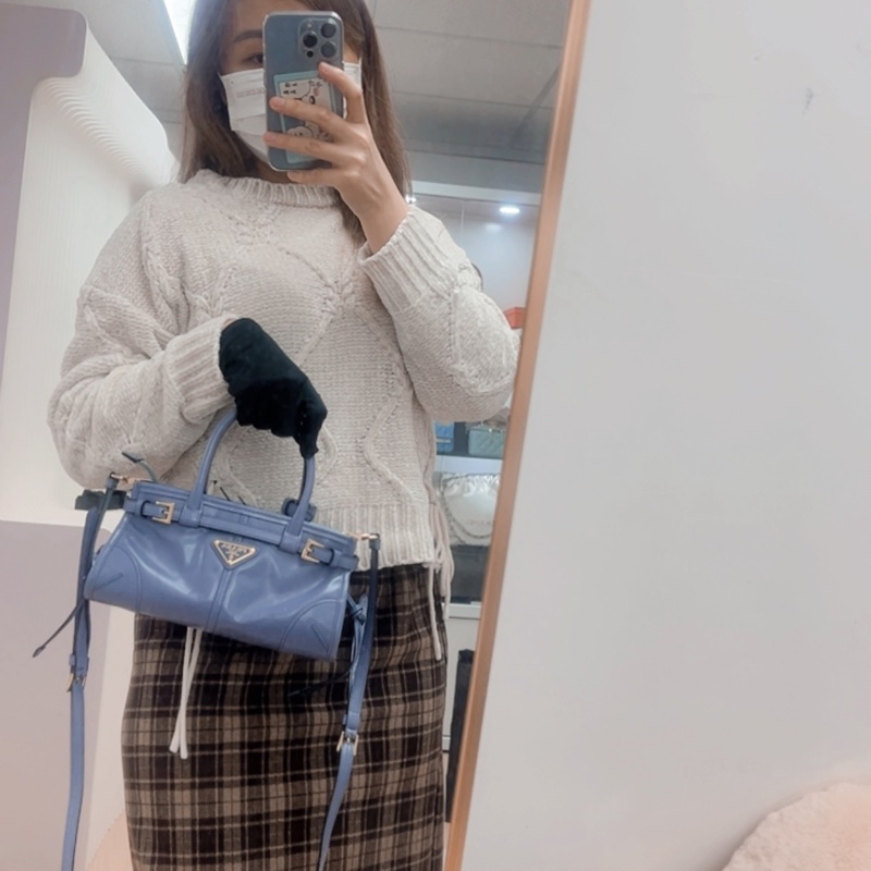 Prada mini bonnie 藍色-12