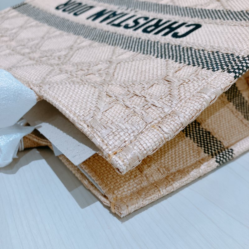 TK1962 Christian Dior 迪奧中號手拿包包Medium Book Tote Bag Canvas Natural Gold-8