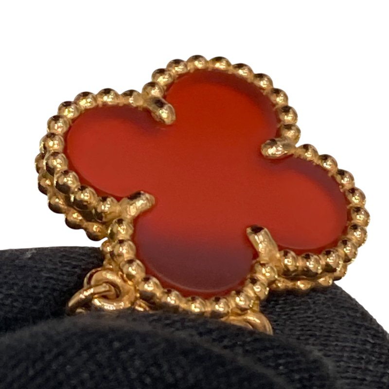 VAN CLEEF & ARPELS 梵克雅寶 Alhambra M號 18K 紅玉隨 項鍊 YG-4