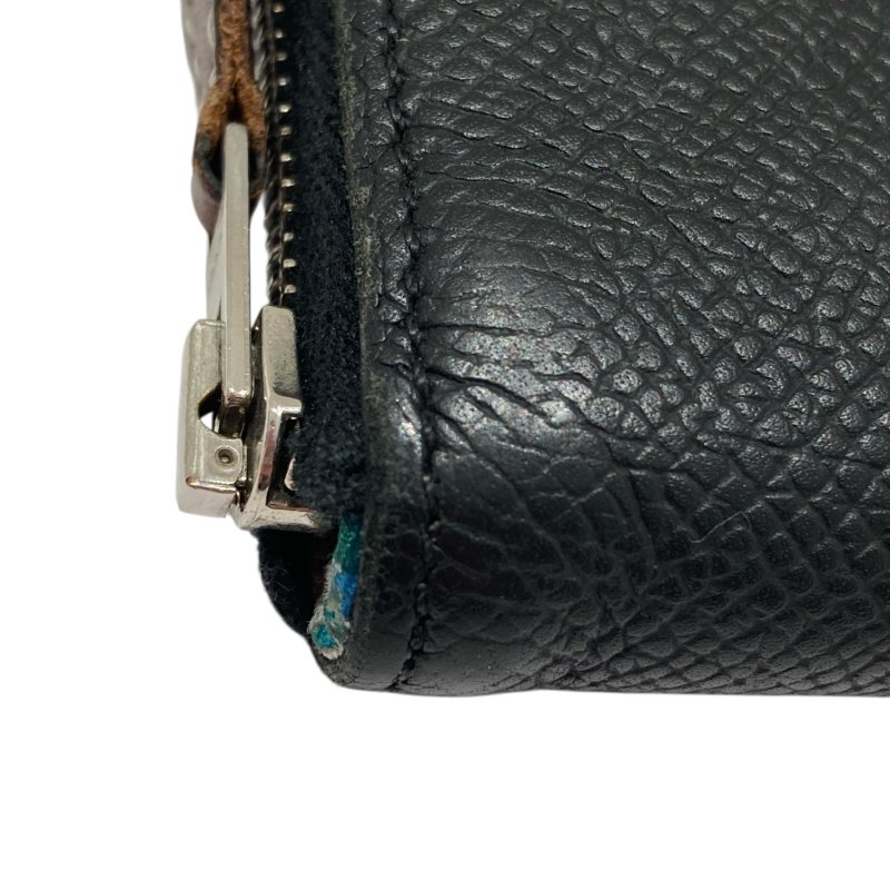 HERMES AZAP LONG SILKIN 長夾 絲巾 黑色-6