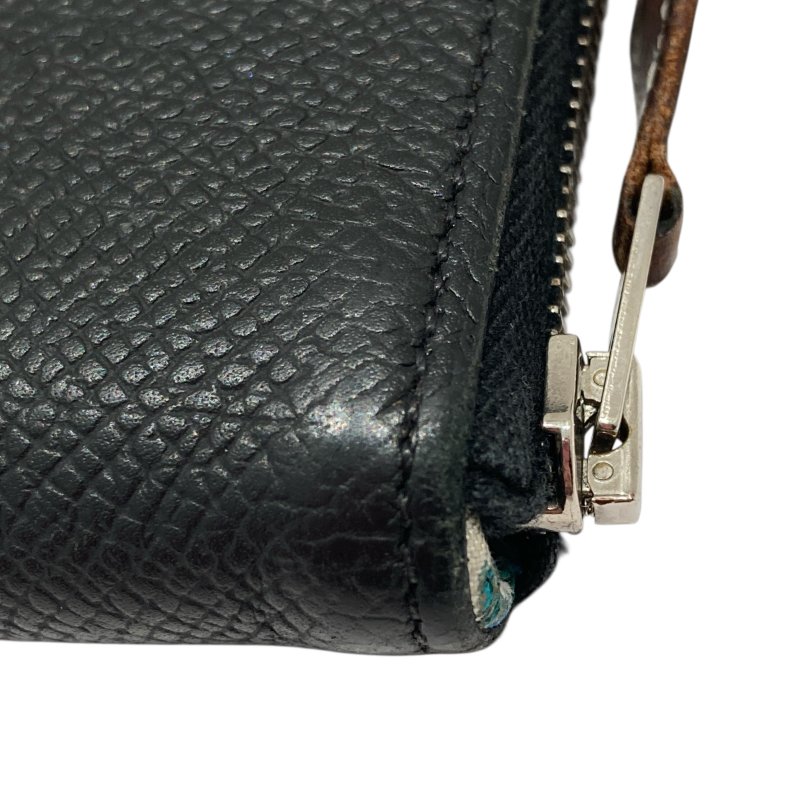 HERMES AZAP LONG SILKIN 長夾 絲巾 黑色-8