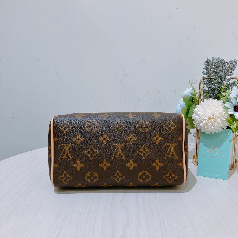 TK1964 Louis Vuitton 路易威登小號經典花紋兩用包包 Speedy 20 Monogram Canvas Brown-3