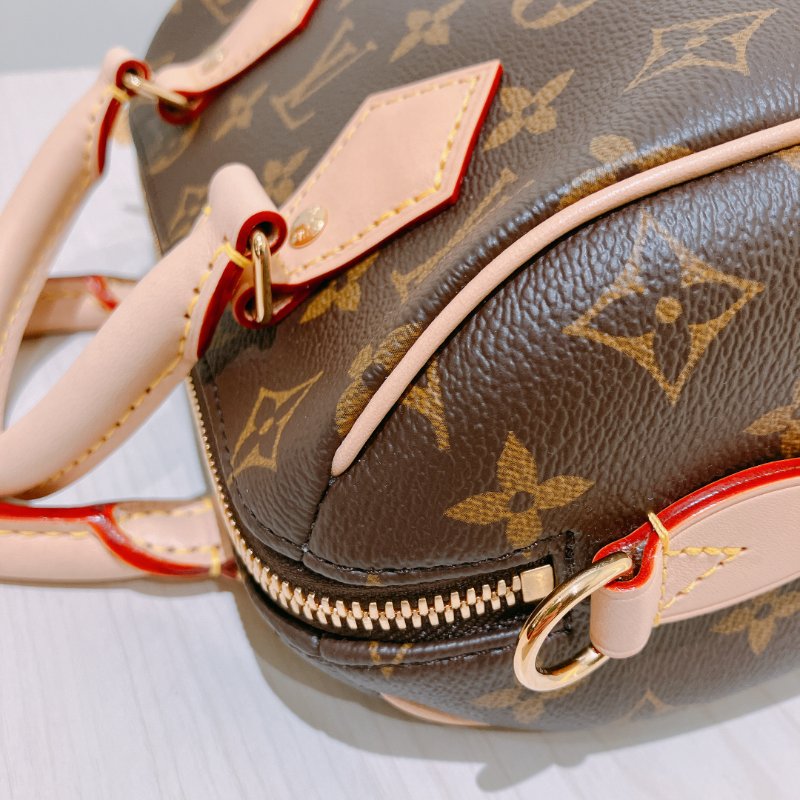 TK1964 Louis Vuitton 路易威登小號經典花紋兩用包包 Speedy 20 Monogram Canvas Brown-6
