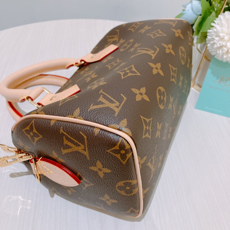 TK1964 Louis Vuitton 路易威登小號經典花紋兩用包包 Speedy 20 Monogram Canvas Brown-8
