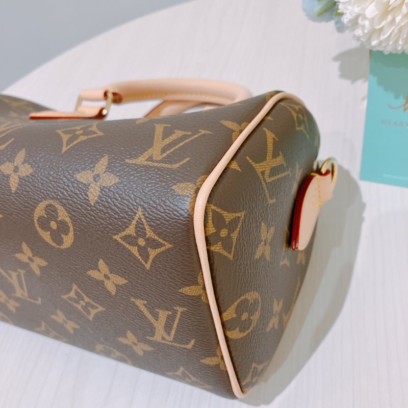 TK1964 Louis Vuitton 路易威登小號經典花紋兩用包包 Speedy 20 Monogram Canvas Brown-9