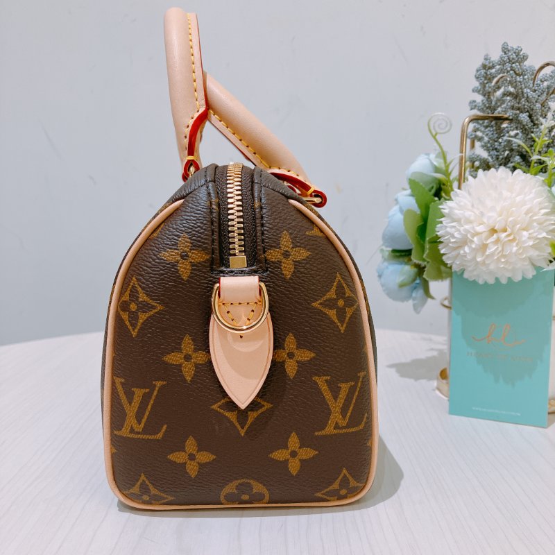 TK1964 Louis Vuitton 路易威登小號經典花紋兩用包包 Speedy 20 Monogram Canvas Brown-12