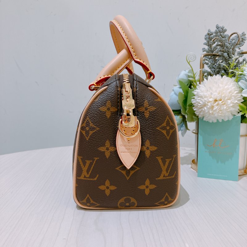 TK1964 Louis Vuitton 路易威登小號經典花紋兩用包包 Speedy 20 Monogram Canvas Brown-13
