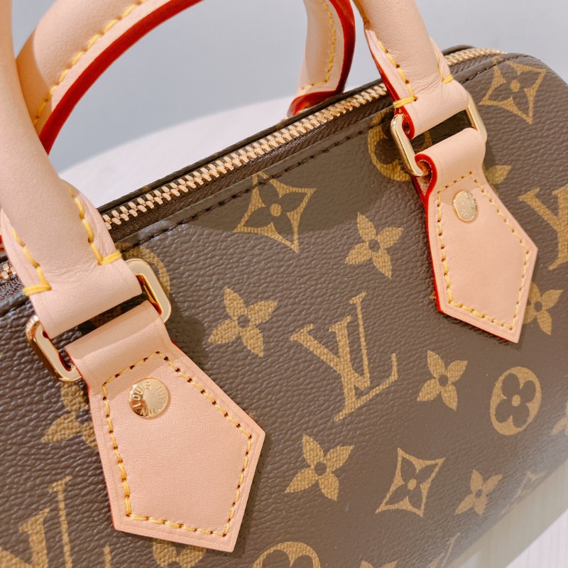 TK1964 Louis Vuitton 路易威登小號經典花紋兩用包包 Speedy 20 Monogram Canvas Brown-17