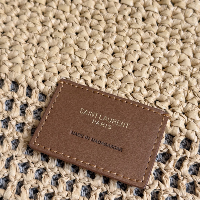 YSL ICARE 拉菲草編織包 沙灘包-2