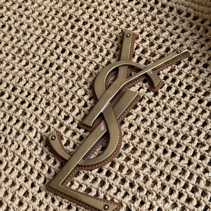 YSL ICARE 拉菲草編織包 沙灘包-3