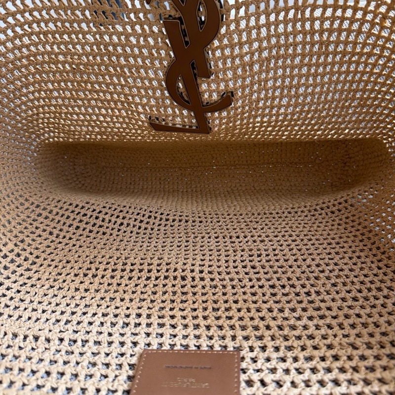 YSL ICARE 拉菲草編織包 沙灘包-8