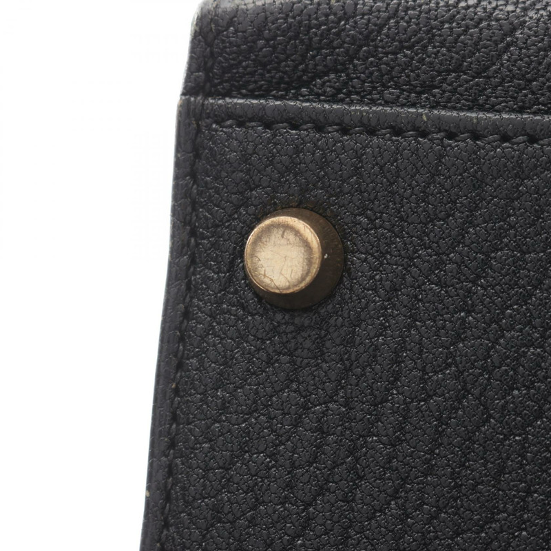 愛馬仕 Kelly 35 手提包,山羊皮,黑色,二手,女士,金色五金-8