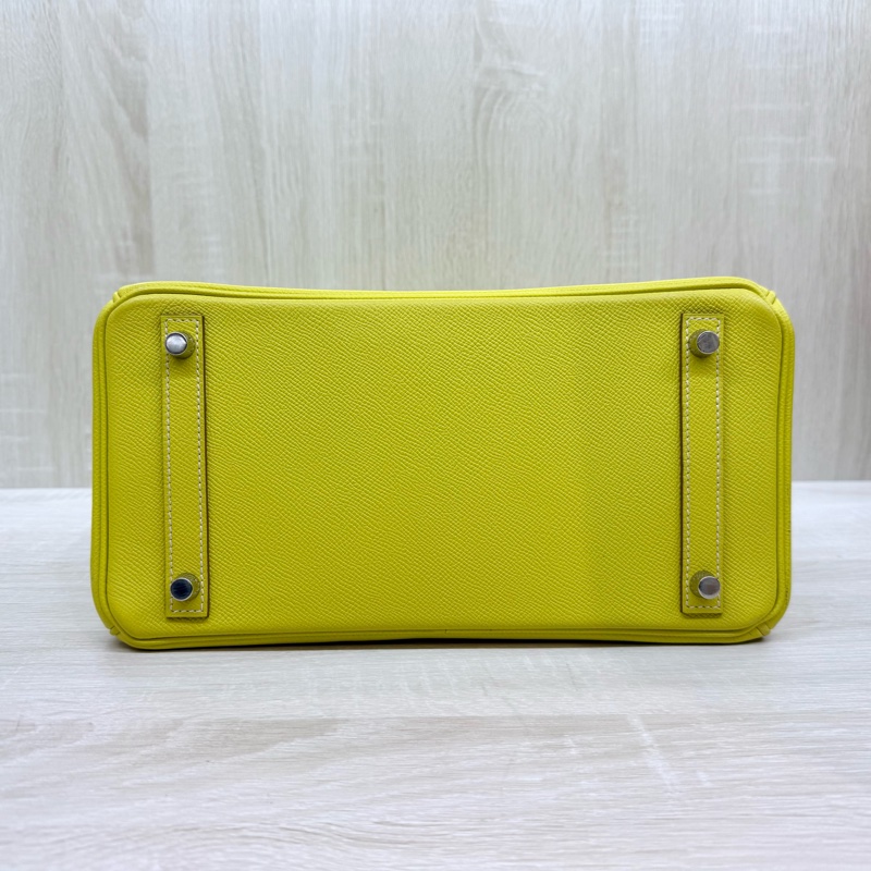 HERMES💛萊姆黃銀釦EPSOM皮BIRKIN30-6