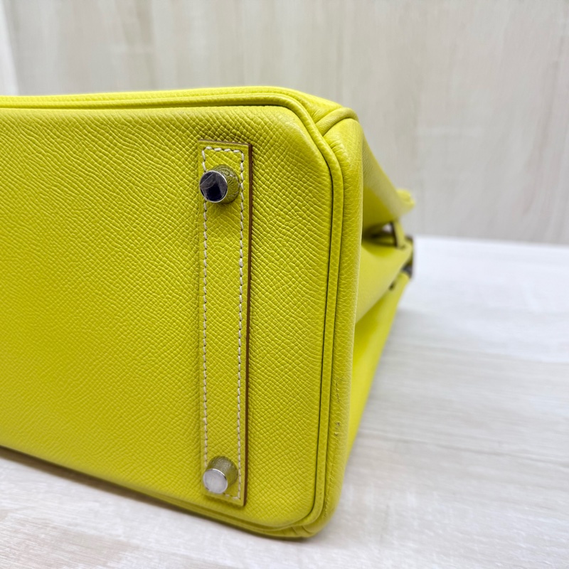 HERMES💛萊姆黃銀釦EPSOM皮BIRKIN30-20