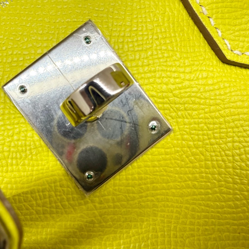 HERMES💛萊姆黃銀釦EPSOM皮BIRKIN30-25