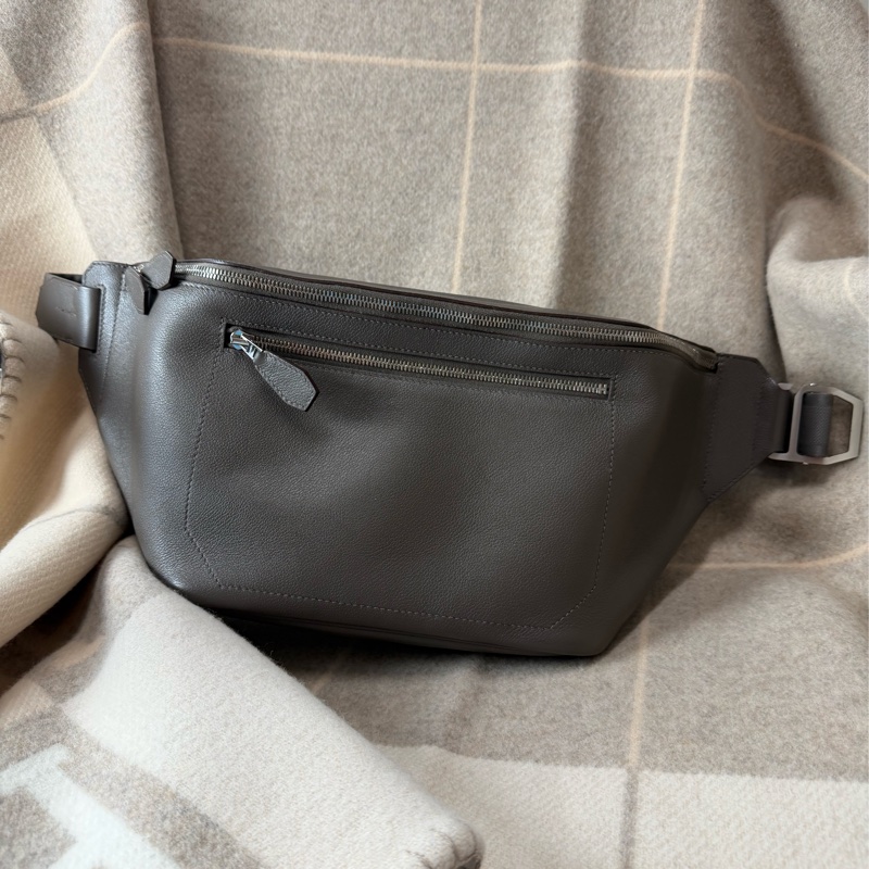 愛馬仕 Hermès cityslide 錫器灰銀釦 肩背包/ 斜背包-0