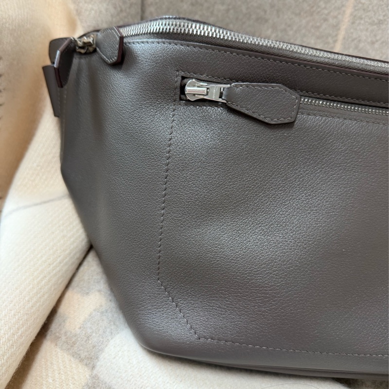 愛馬仕 Hermès cityslide 錫器灰銀釦 肩背包/ 斜背包-2