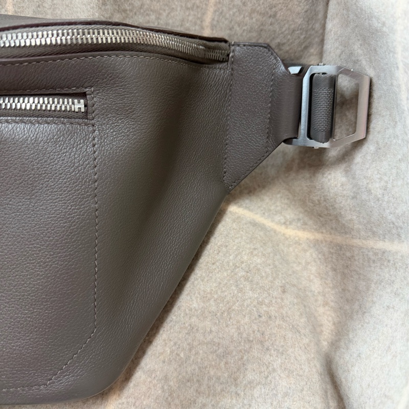 愛馬仕 Hermès cityslide 錫器灰銀釦 肩背包/ 斜背包-3