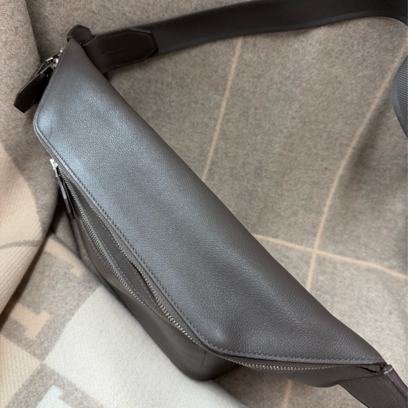 愛馬仕 Hermès cityslide 錫器灰銀釦 肩背包/ 斜背包-4
