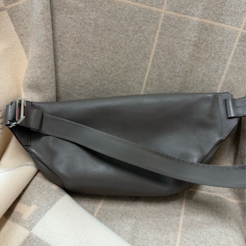 愛馬仕 Hermès cityslide 錫器灰銀釦 肩背包/ 斜背包-5