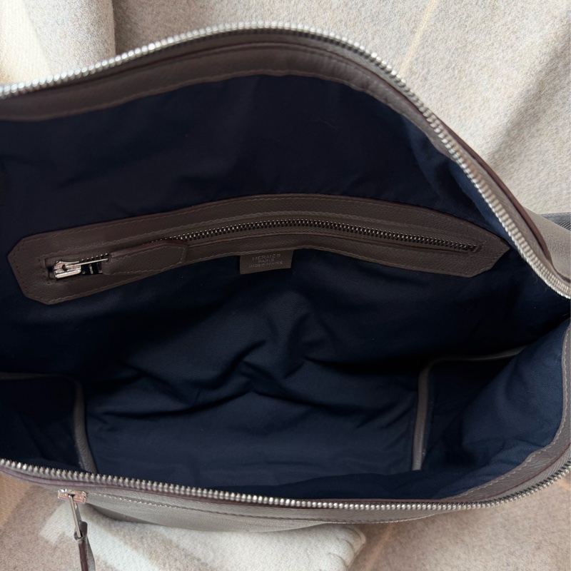 愛馬仕 Hermès cityslide 錫器灰銀釦 肩背包/ 斜背包-7