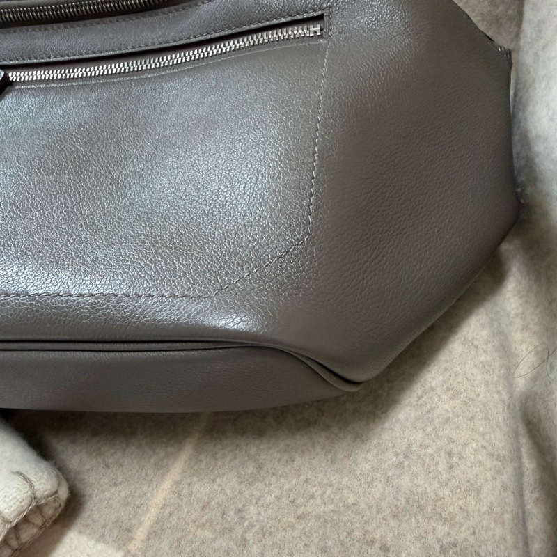 愛馬仕 Hermès cityslide 錫器灰銀釦 肩背包/ 斜背包-9
