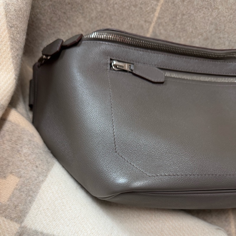 愛馬仕 Hermès cityslide 錫器灰銀釦 肩背包/ 斜背包-12
