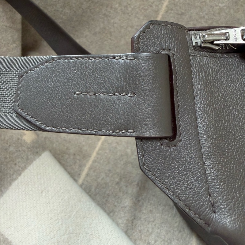 愛馬仕 Hermès cityslide 錫器灰銀釦 肩背包/ 斜背包-14