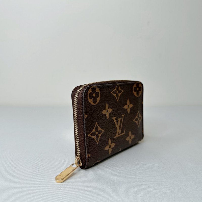 LV 老花ㄇ字拉鏈零錢包-3