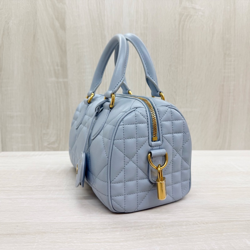 DIOR🩵雲藍色羊皮GROOVE保齡球包M1364UBOL-3