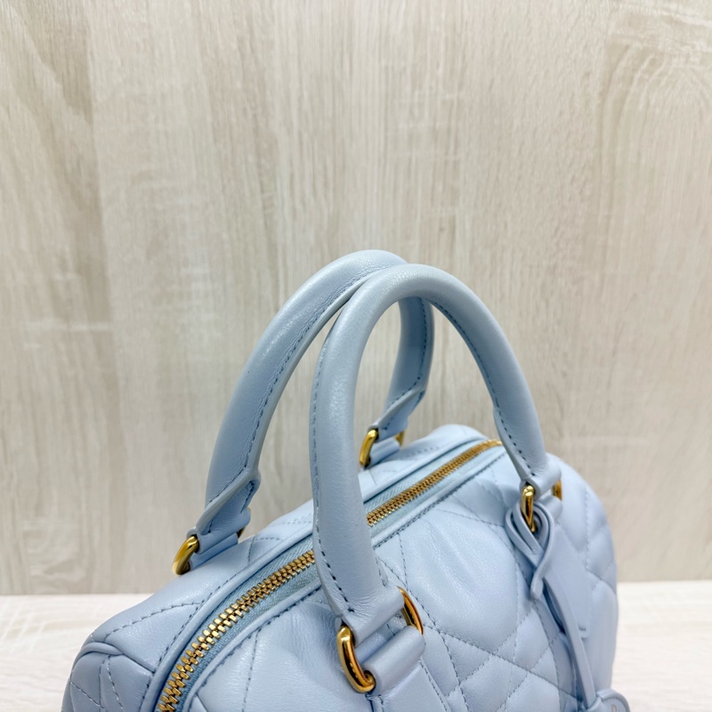 DIOR🩵雲藍色羊皮GROOVE保齡球包M1364UBOL-6