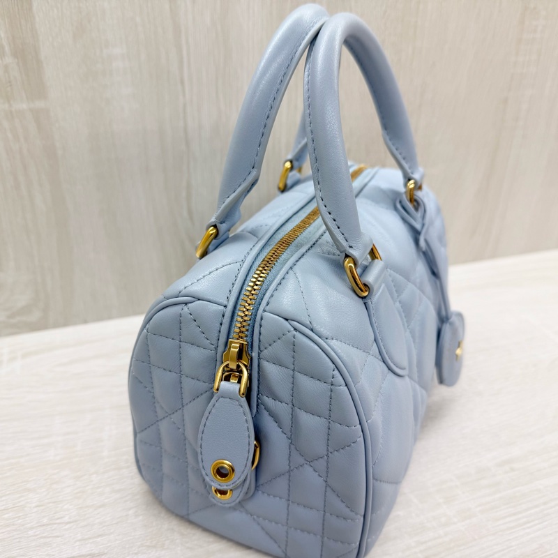 DIOR🩵雲藍色羊皮GROOVE保齡球包M1364UBOL-10