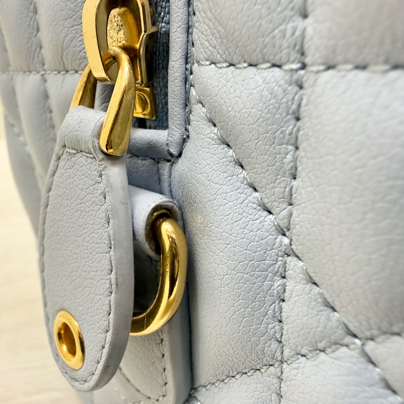 DIOR🩵雲藍色羊皮GROOVE保齡球包M1364UBOL-12