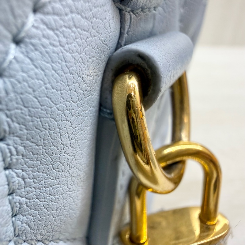 DIOR🩵雲藍色羊皮GROOVE保齡球包M1364UBOL-13