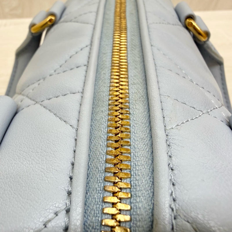 DIOR🩵雲藍色羊皮GROOVE保齡球包M1364UBOL-19