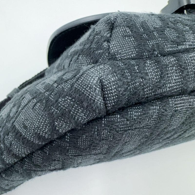 DIOR黑灰緹花拼黑色粒面小牛皮胸背腰包1ADBO084YKS-11