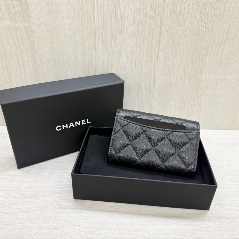 Chanel全新🖤黑色零錢卡包AP4096-1