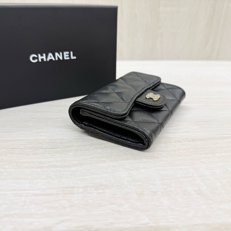 Chanel全新🖤黑色零錢卡包AP4096-3