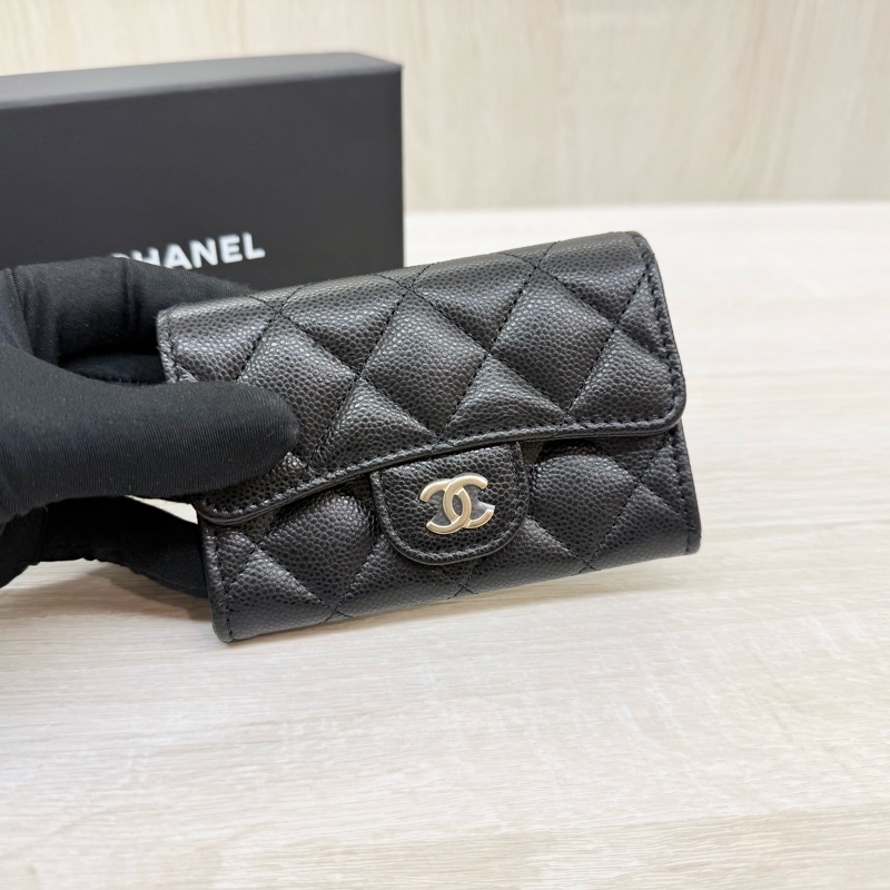 Chanel全新🖤黑色零錢卡包AP4096-5