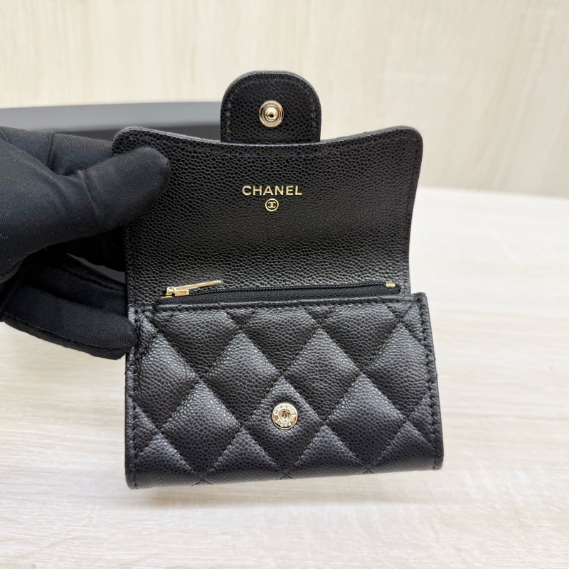 Chanel全新🖤黑色零錢卡包AP4096-7