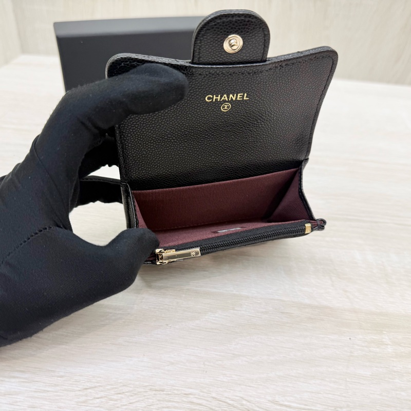 Chanel全新🖤黑色零錢卡包AP4096-8