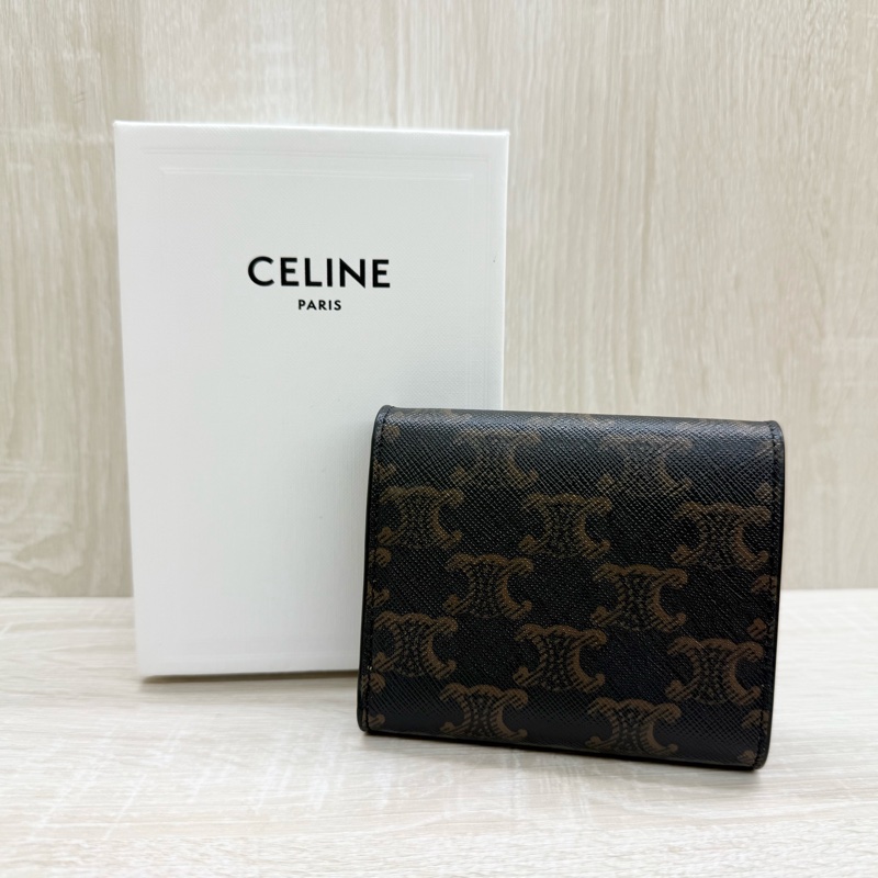 CELINE原花凱旋門短夾10D782CQH-1