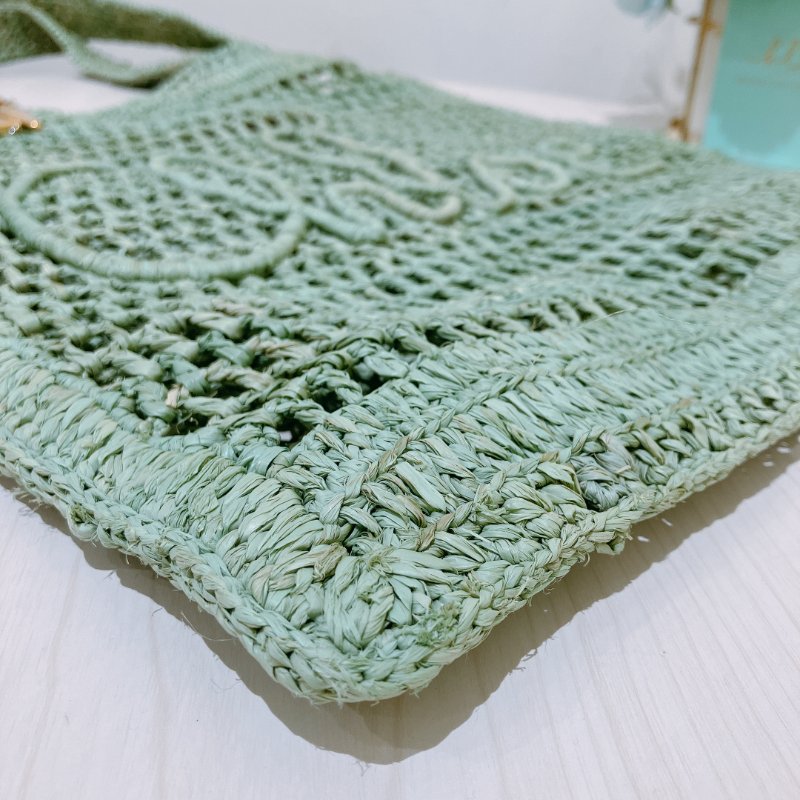 TK1967 Chloe 蔻依夏日肩帶包包Summer Banana Tote Bag Green-3