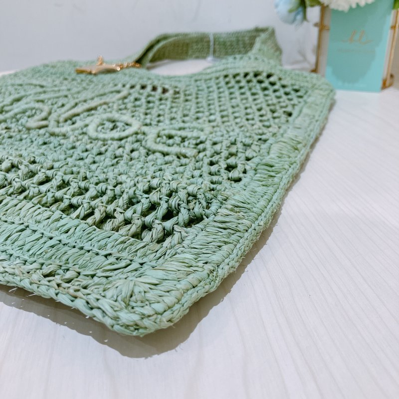 TK1967 Chloe 蔻依夏日肩帶包包Summer Banana Tote Bag Green-4