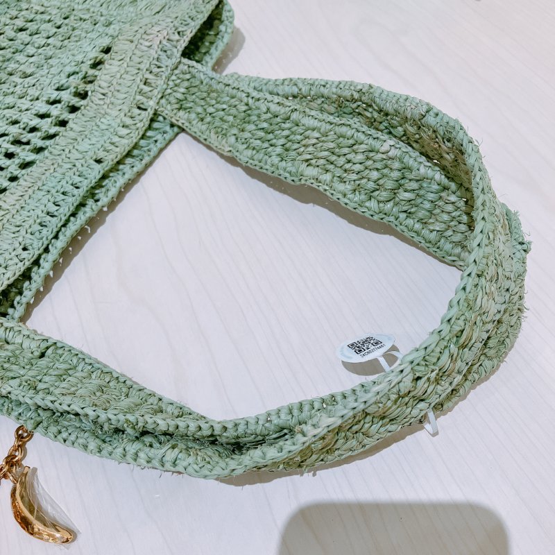 TK1967 Chloe 蔻依夏日肩帶包包Summer Banana Tote Bag Green-11