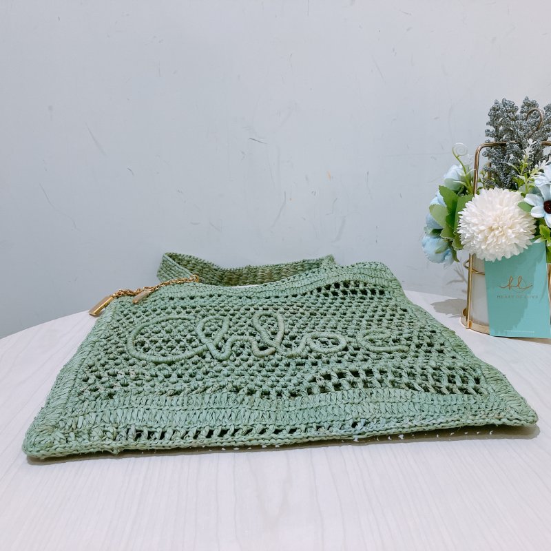 TK1967 Chloe 蔻依夏日肩帶包包Summer Banana Tote Bag Green-12