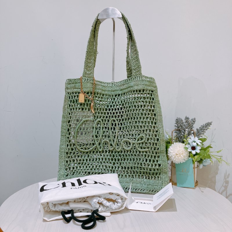 TK1967 Chloe 蔻依夏日肩帶包包Summer Banana Tote Bag Green-19