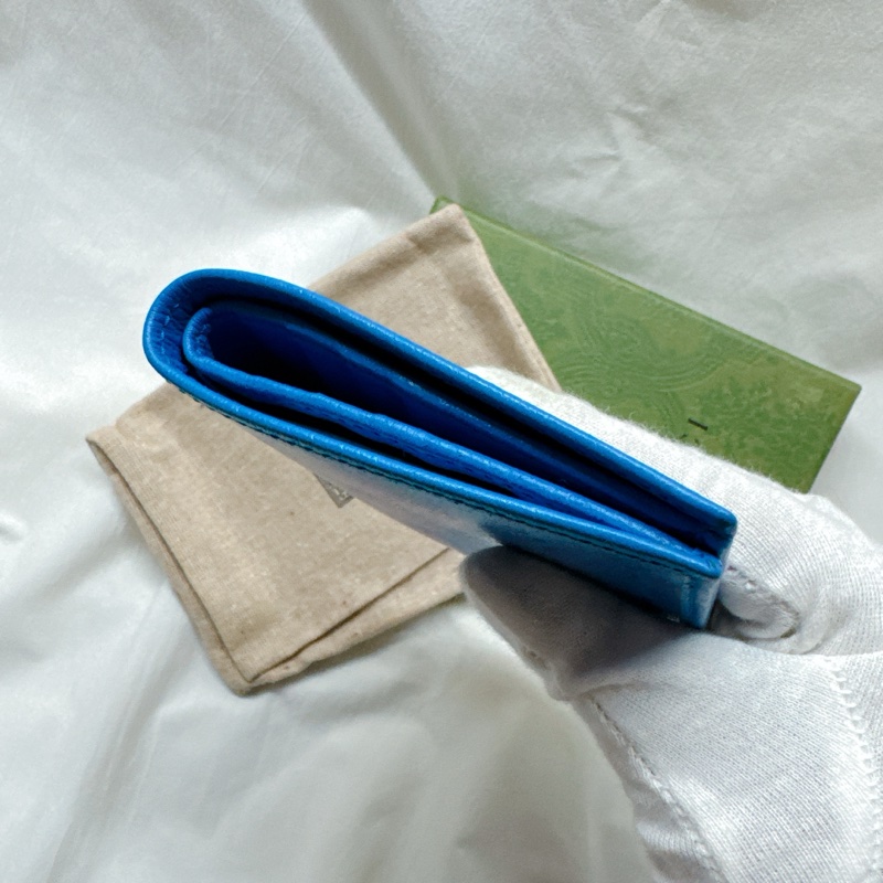 全新正品Gucci Crystal水晶帆布二折皮夾 Gucci短夾 Gucci男夾 Gucci皮夾 Gucci錢包-7