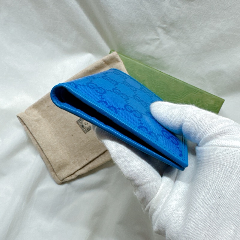 全新正品Gucci Crystal水晶帆布二折皮夾 Gucci短夾 Gucci男夾 Gucci皮夾 Gucci錢包-8