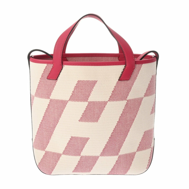 愛馬仕 H Ambie PM 27 2WAY Framboise Beige Z Stamp(約2021年)女士 Toile Veau Swift 手提包 A級二手 Ginzo-1